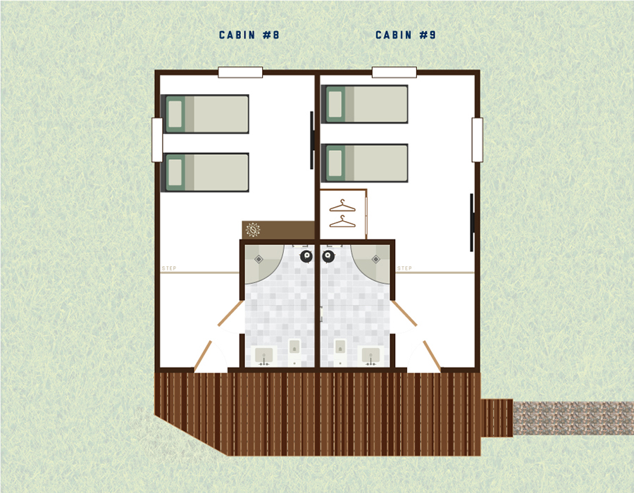 Cabin Floor Plan - 8 & 9