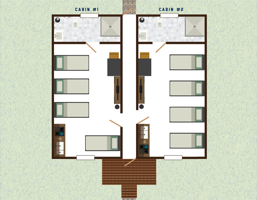 Cabin Floor Plan - 1 & 2