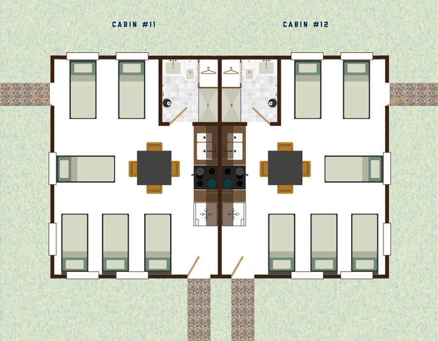 Cabin Floor Plan - 11 & 12