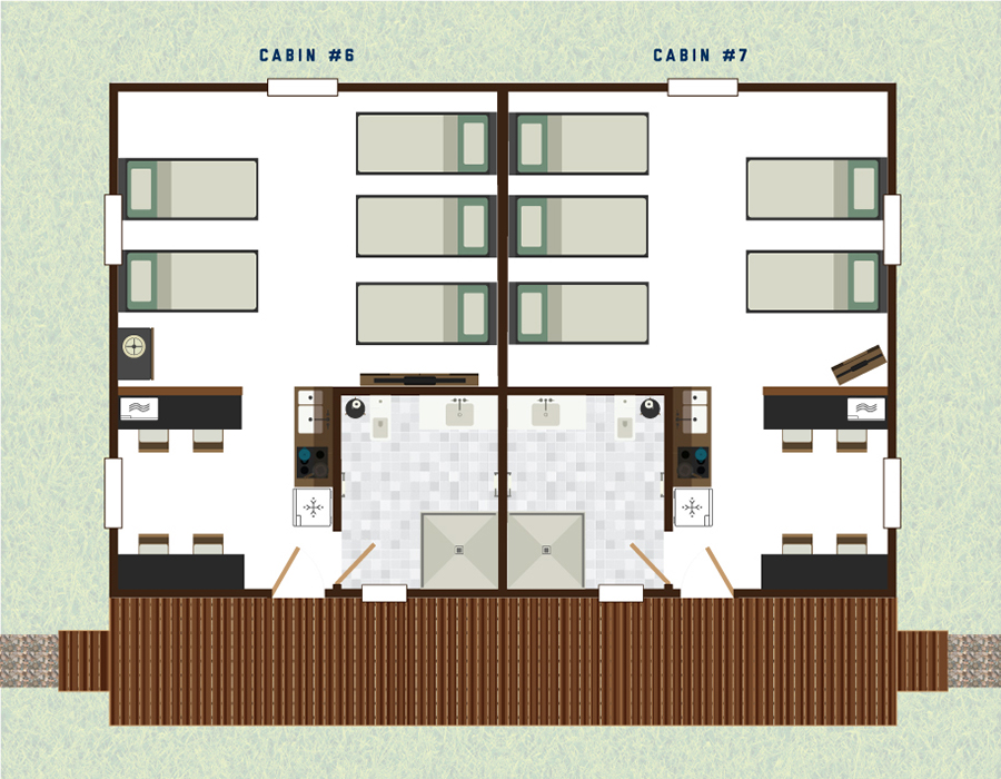 Cabin Floor Plan - 6 & 7